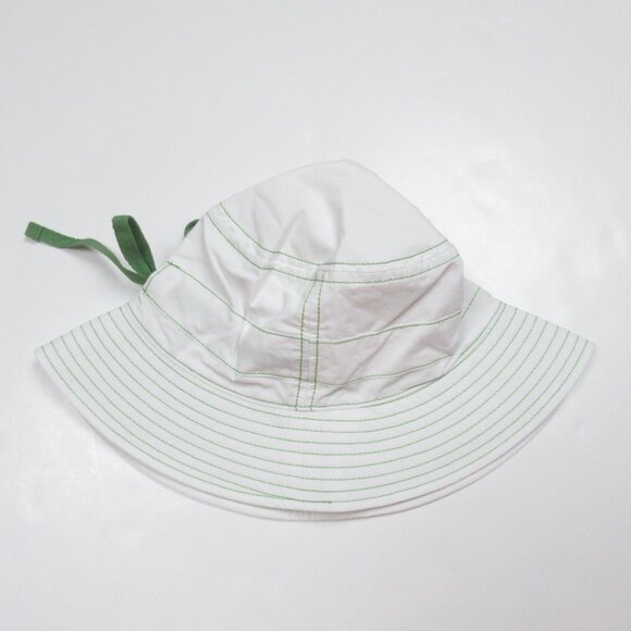 Madewell Contrast-Stitch Bucket Hat Soft White Green - Picture 3 of 5